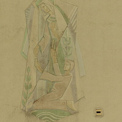 Sgraffito Madonna von der immerwährenden Hilfe