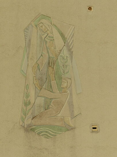 Sgraffito Madonna von der immerwährenden Hilfe